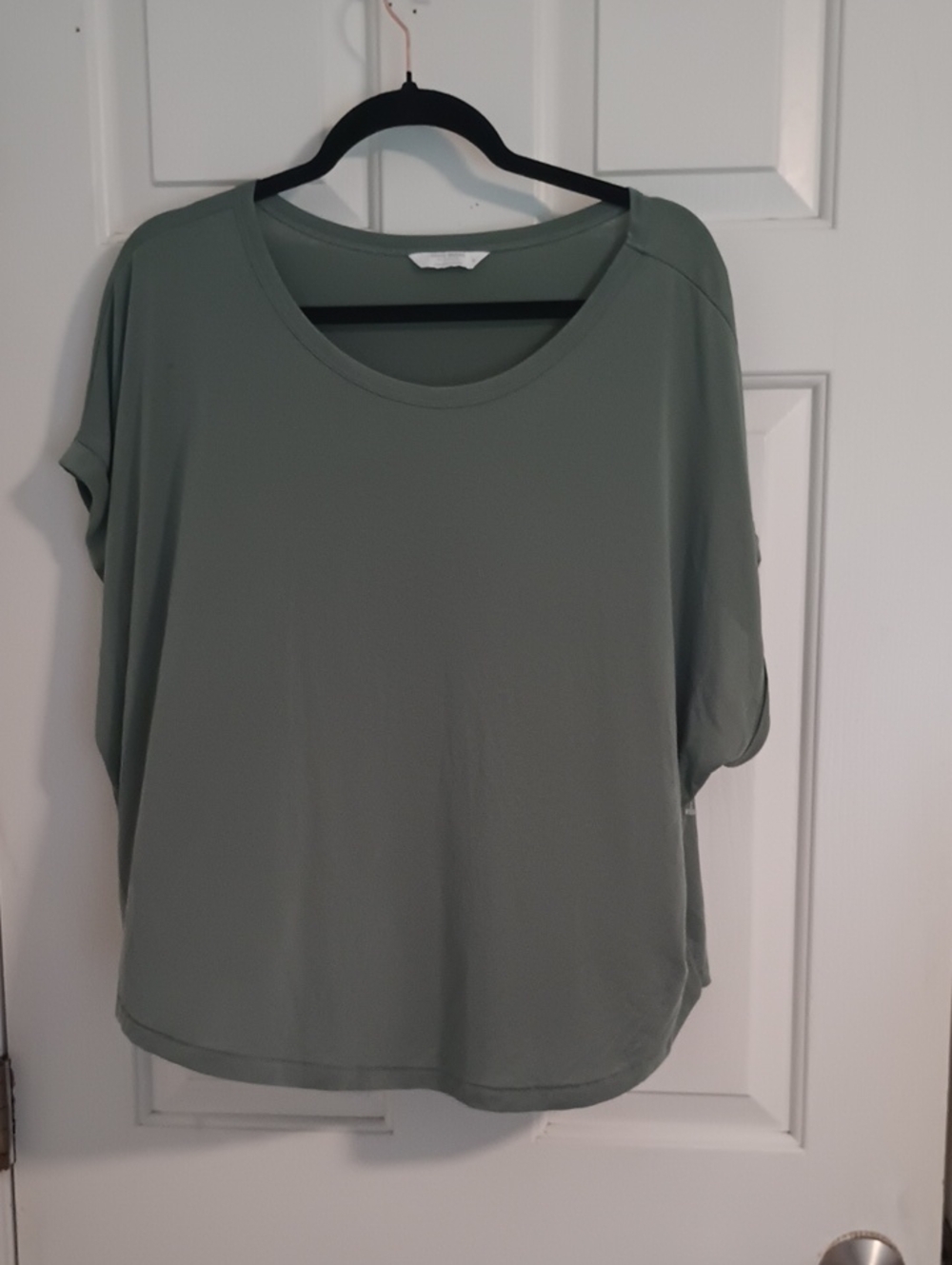 Lucky Brand Relaxed Scoop Tee in Sage